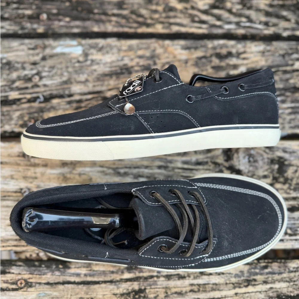 NWT Radii Footwear Gilligan Black Nubuck Size 10.5 Lace Up Men’s Boat Shoe M2